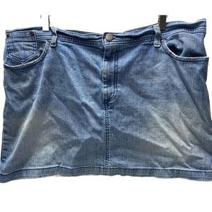 low waist jean skirt As Is Dirt Spot On Back Plus Size